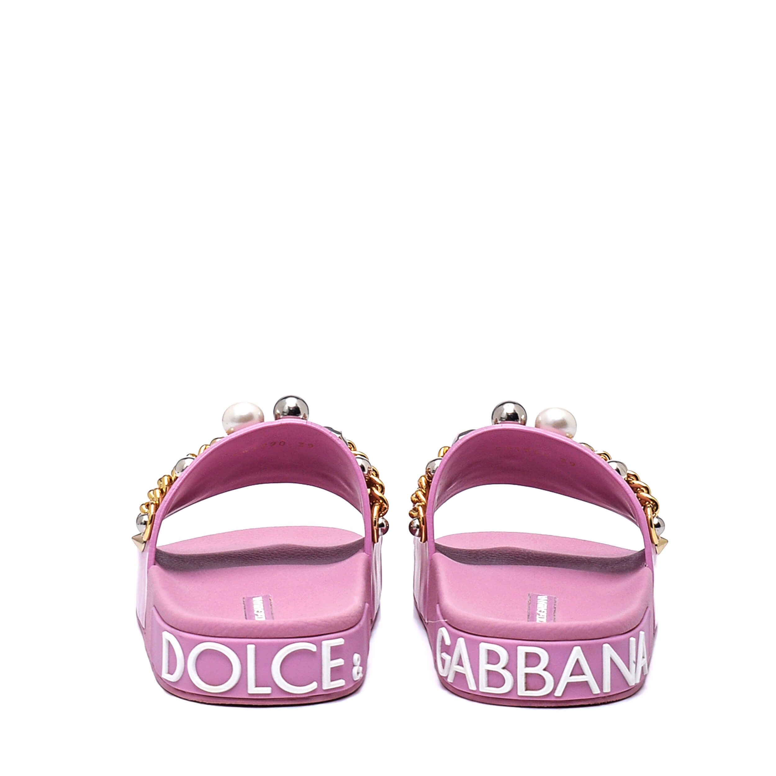 Dolce&Gabbana - Pink Charms Beach Slides / 39